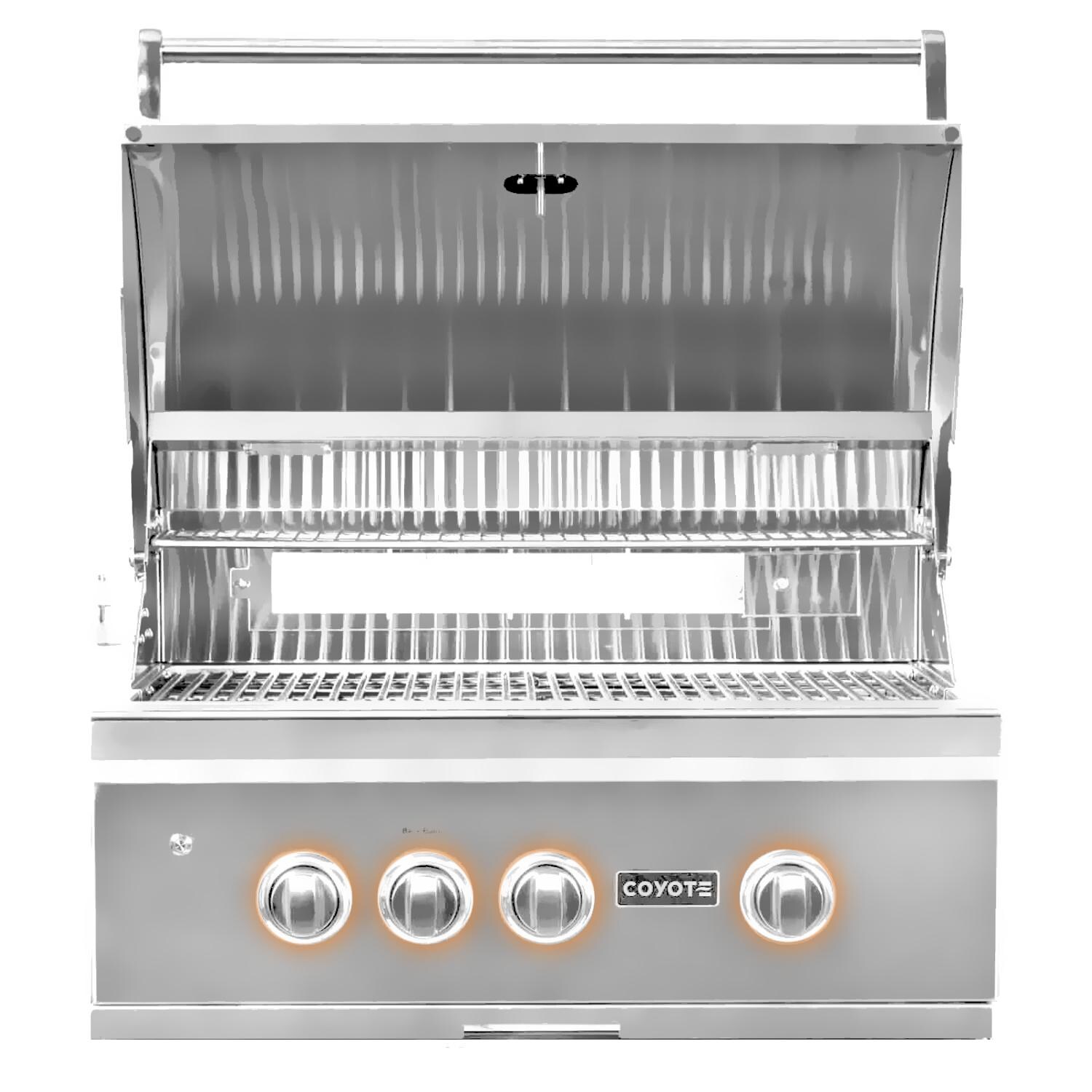 Coyote S-Series 30-Inch 3-Burner Built-In Propane Gas Grill With RapidSear Infrared Burner and Rotisserie