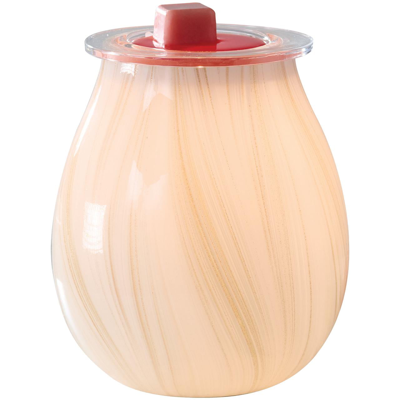 Better Homes and Gardens Full Size Art Glass Fragrance Warmer， Gold Swirl