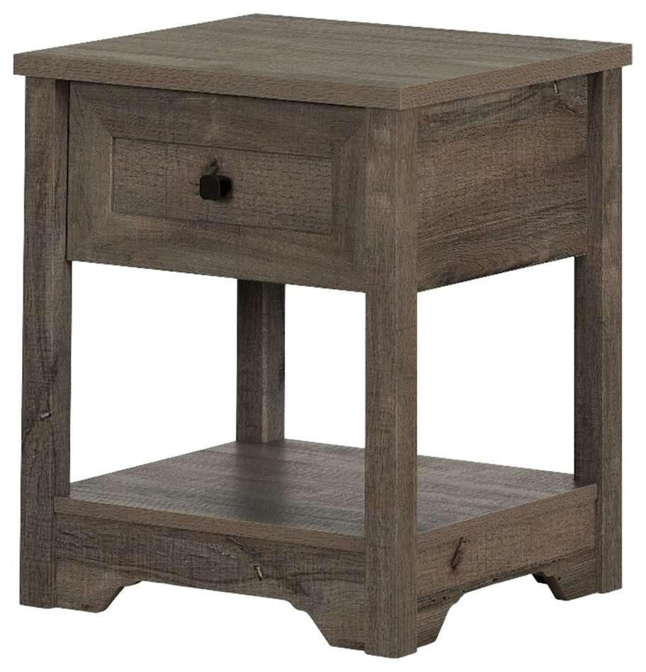 Pemberly Row Modern 19 quotW Engineered Wood End Table in Brown Finish   Transitional   Side Tables And End Tables   by Homesquare  Houzz