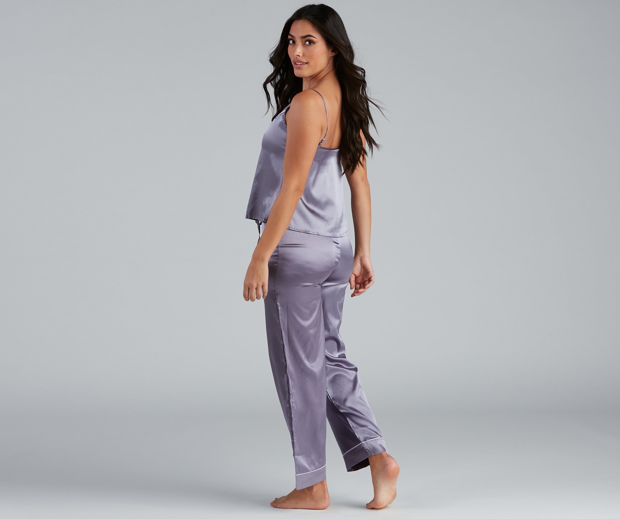 Luxe Life Satin PJ Cami And Pants Set