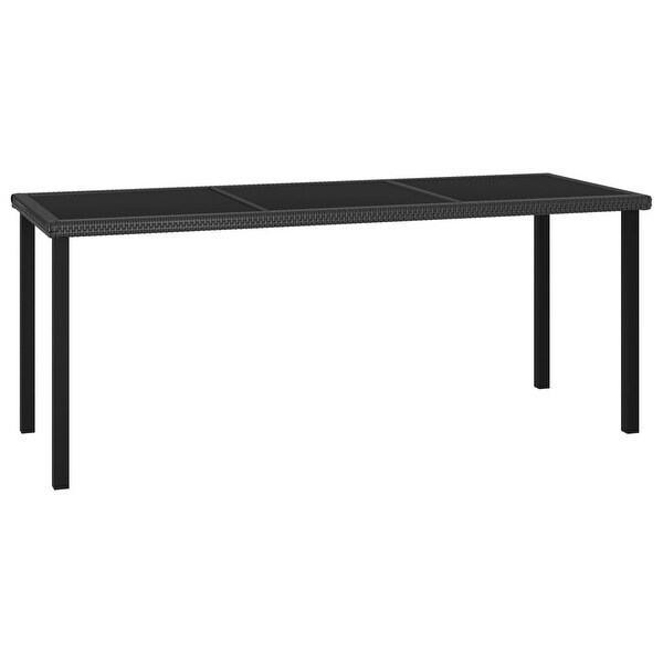 vidaXL Patio Dining Table Black 70.9