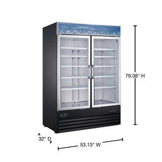 SABA 56 in. W 45 cu. ft. Two Glass Door Commercial Merchandiser Freezer Reach In SM-45F