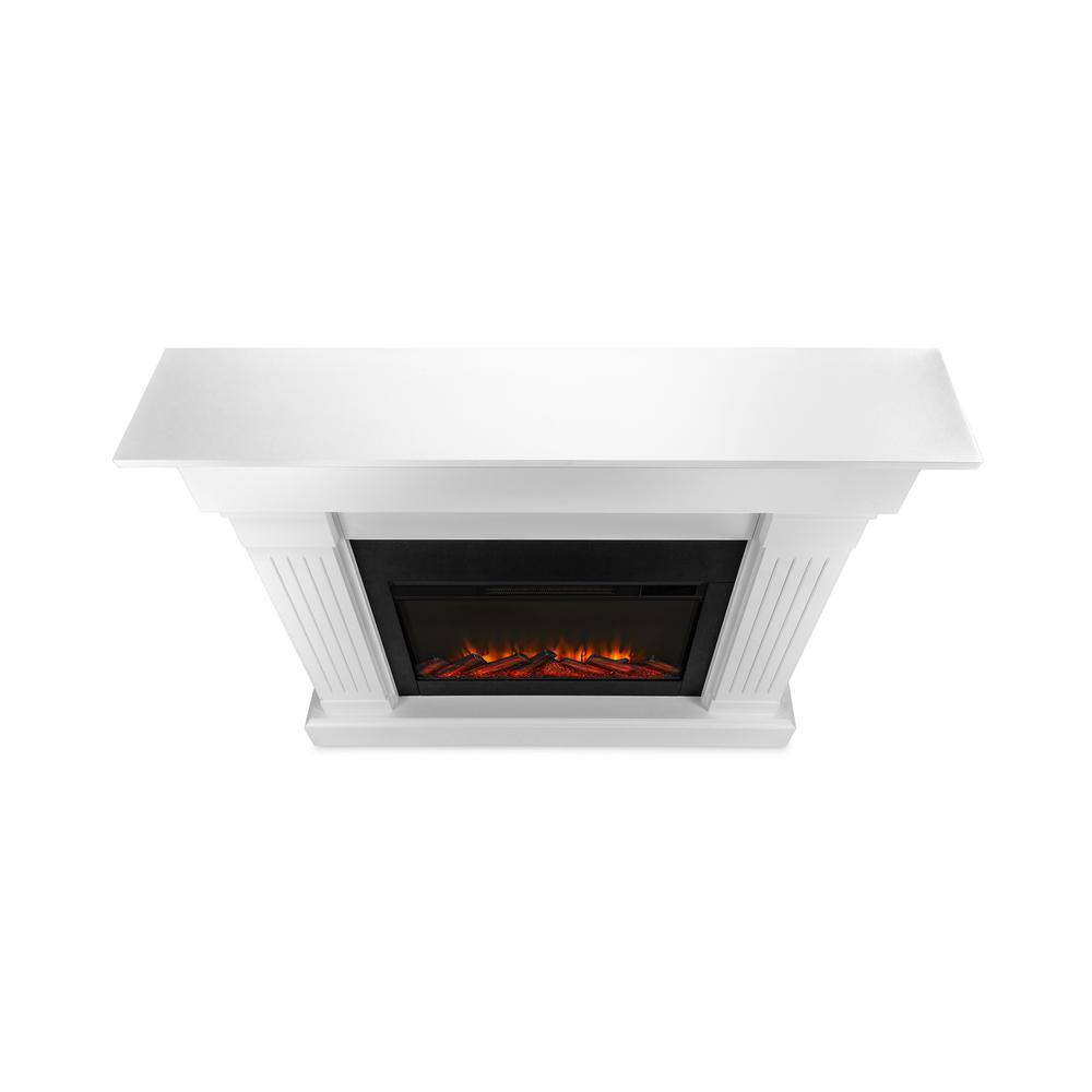 Real Flame Crawford 47 in. Slim-Line Electric Fireplace in White 8020E-W