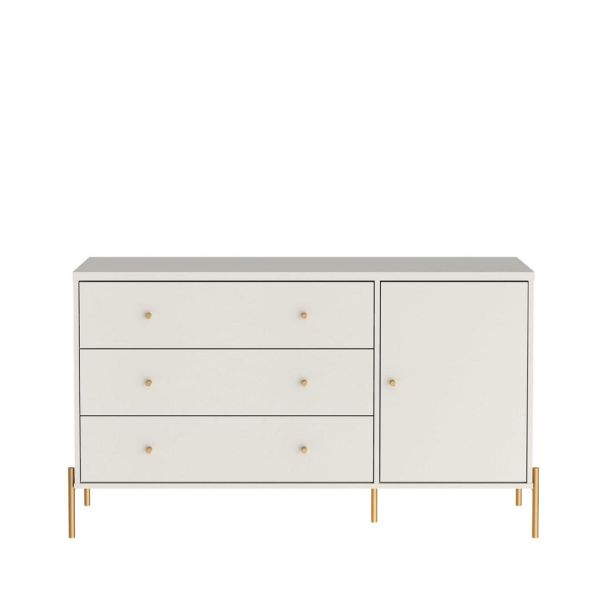 Jasper Sideboard Dresser and Classic Dresser Set of 2 in Off White