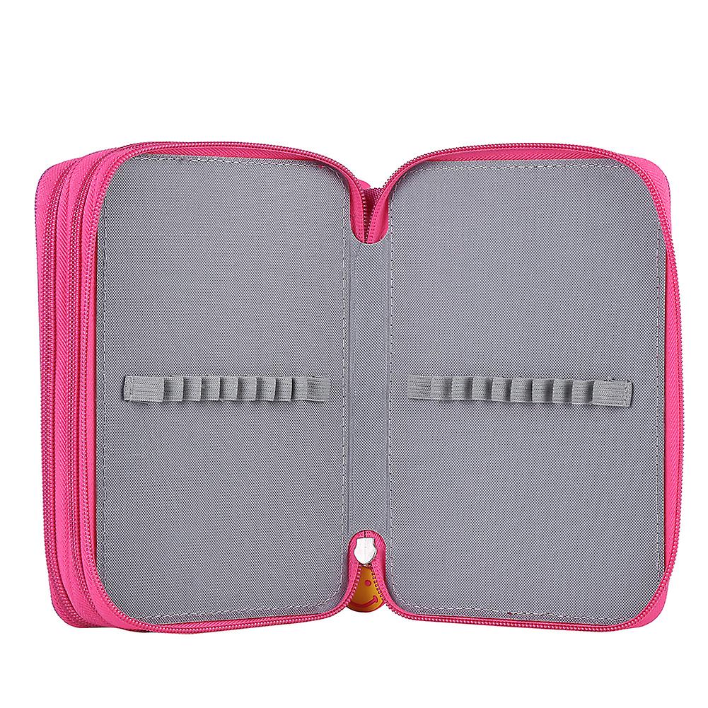 52 Slots Large Capacity Pencil Bag Pen Case Drawing Painting Storage Pouch (pink)