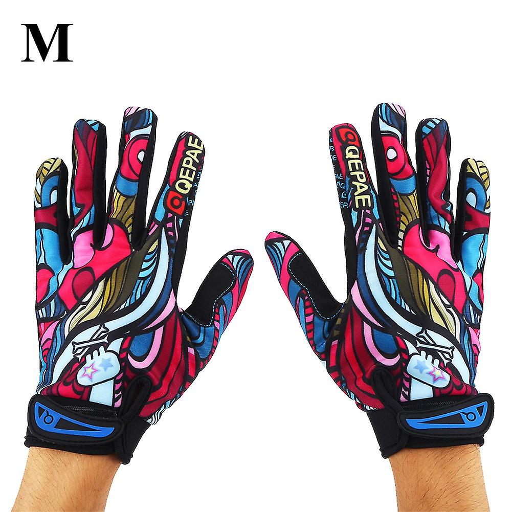 1pair/set Winter Warm Bicycle Touch Screen Full Finger Gloves For Cycling Hiking M