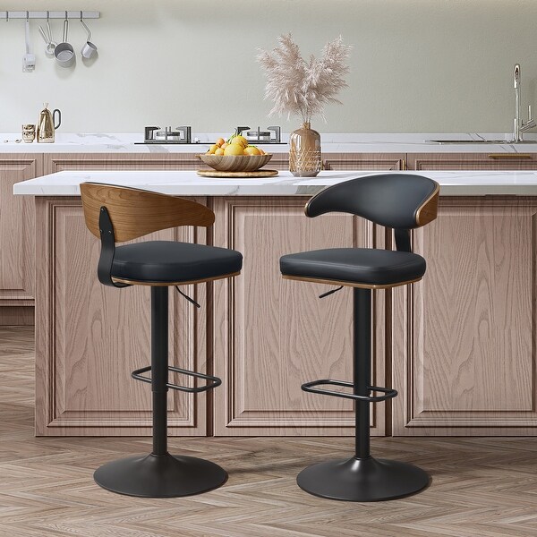 Art Leon Bentwood Swivel Adjustable Bar Stool