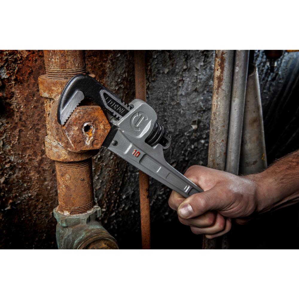 10 Aluminum Slim Jaw Pipe Wrench