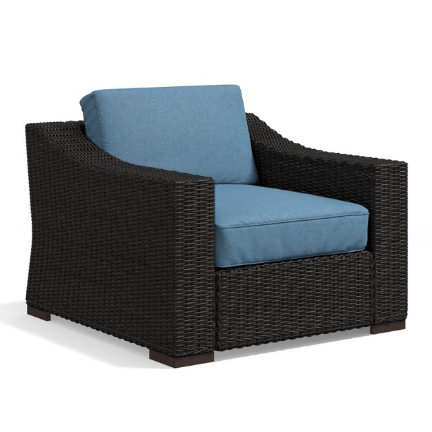 Glenwillow Home Portland Patio Pe Rattan Arm Chair