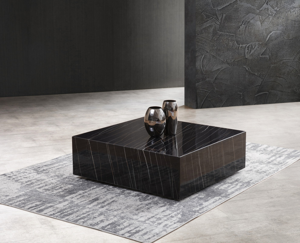 Cube Square Marble Coffee Table   Contemporary   Coffee Tables   by HedgeApple  Houzz