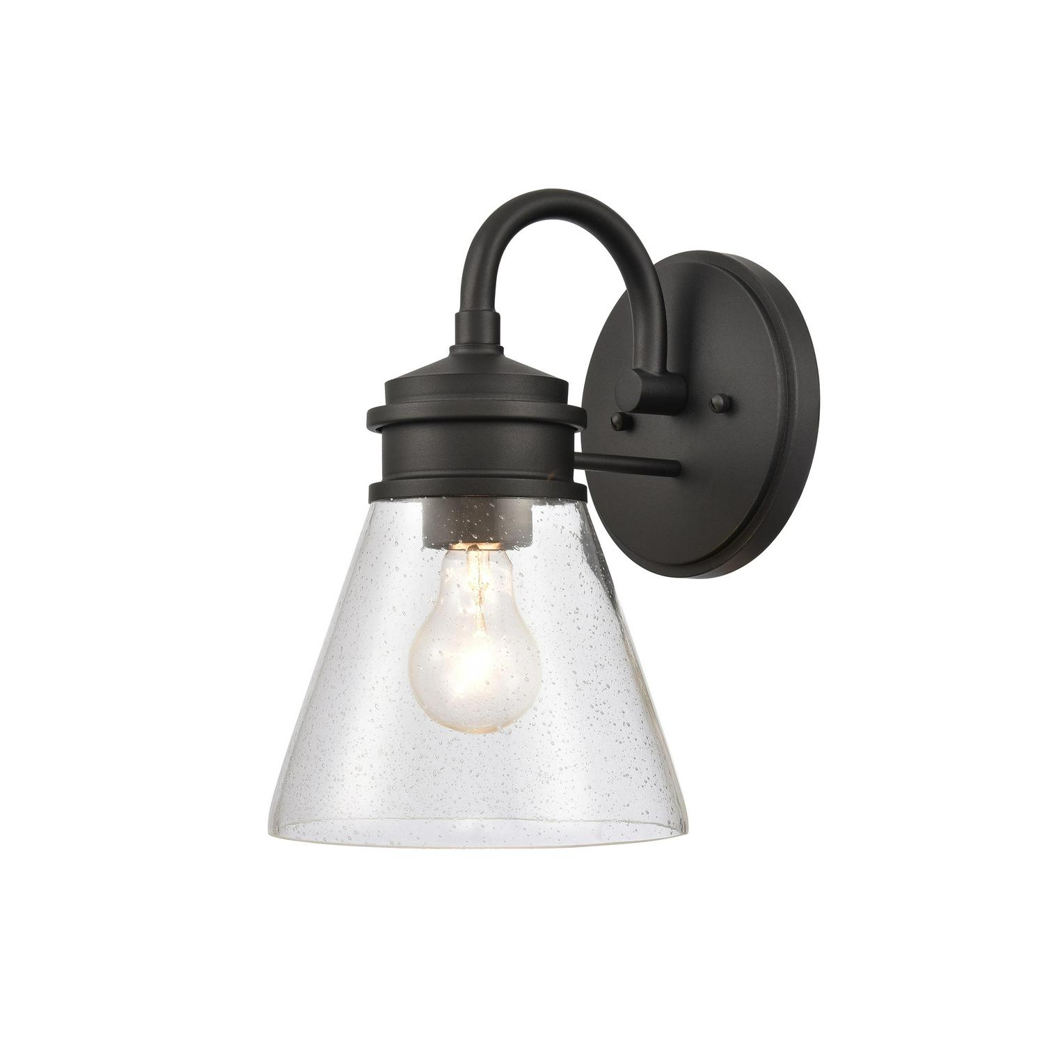 Dovas 11.5and#8221; High 1-Light Outdoor Sconce  Textured Black