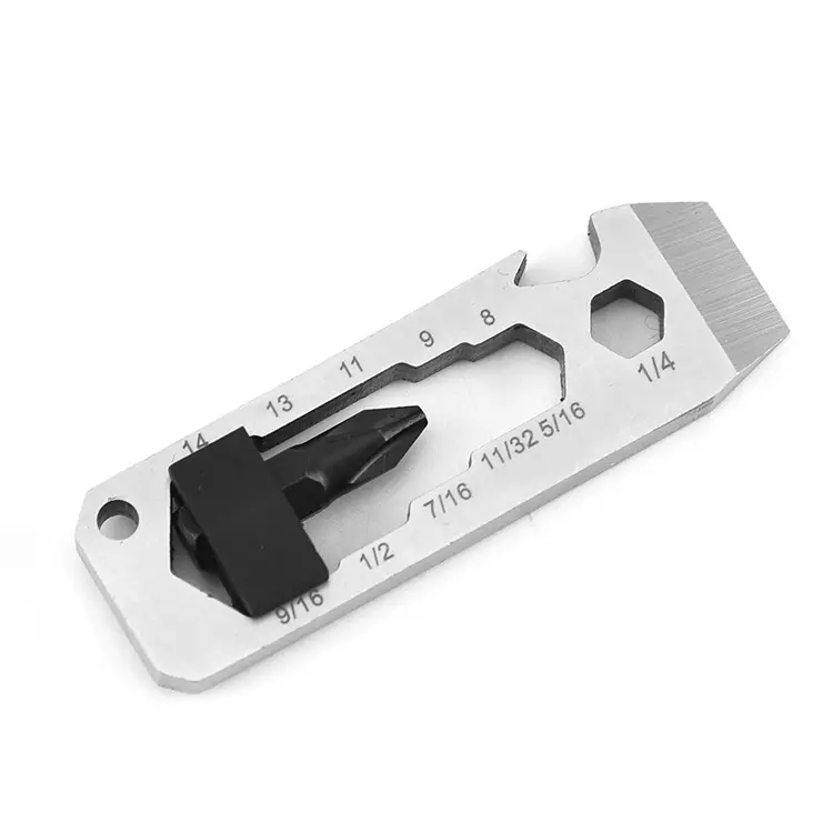 Stainless Steel Outdoor Multifunctional EDC Tools Camping Hiking Screwdriver Wrench Bottle Opener Tools