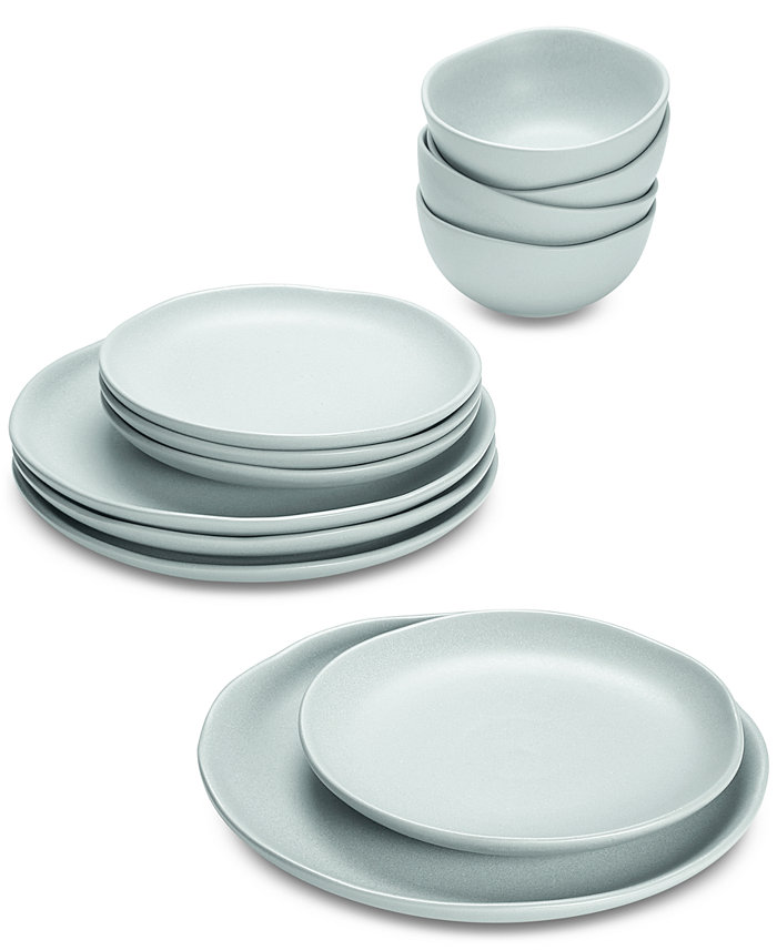 Oake Blue 12-Pc. Dinnerware Set