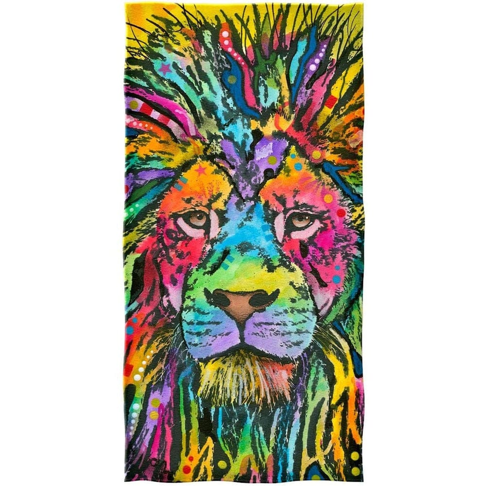 Lion Super Soft Plush Cotton Beach Bath Pool Towel by Dean Russo