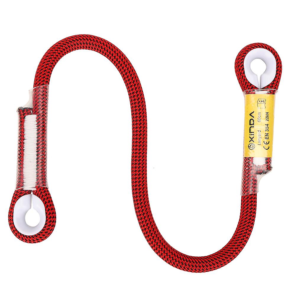 60/120/150cm Outdoor Survival Climbing Safety Rope With Ring Bearing(red 60cm)