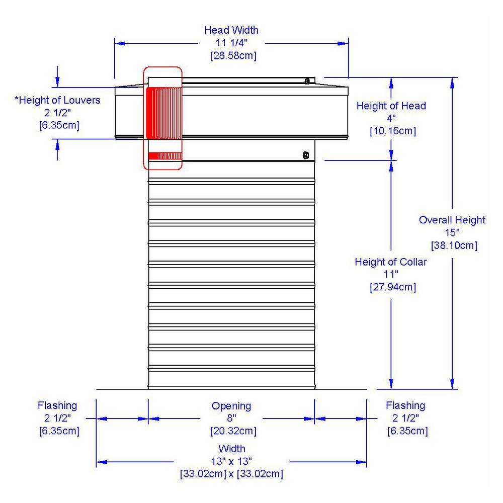 Active Ventilation 8 in. Dia Keepa Vent an Aluminum Roof Vent for Flat Roofs KV-8