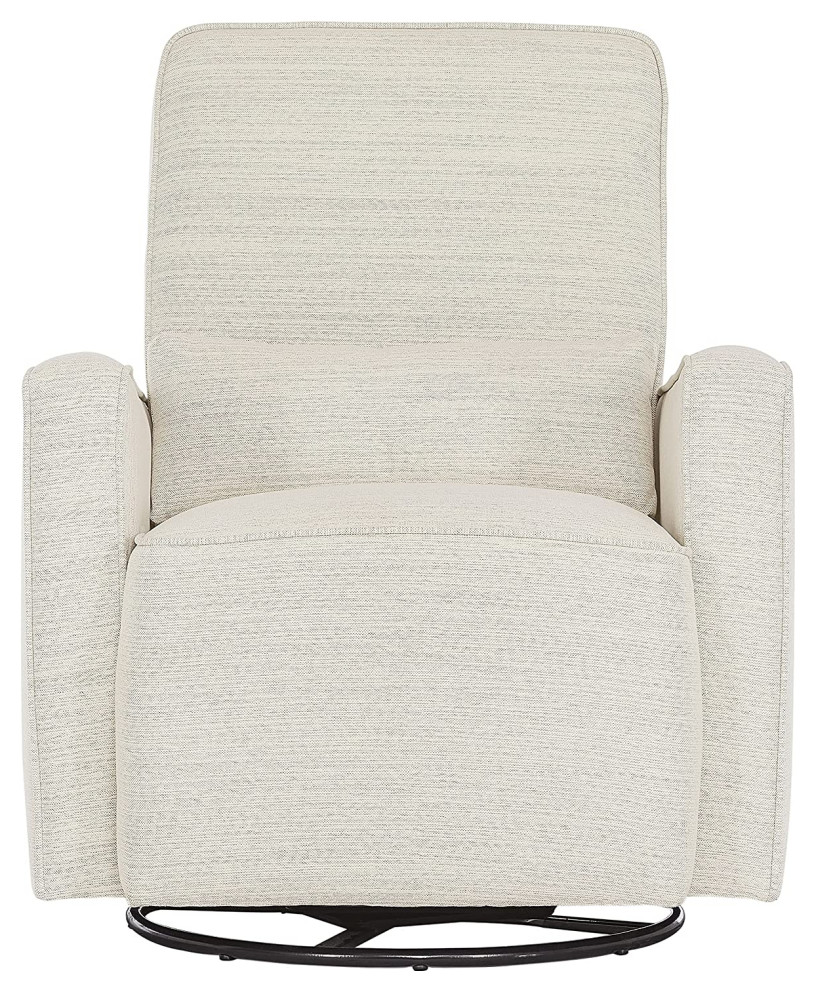 Modern Swivel Recliner  Padded Seat  ampHigh Back With Lumbar Pillow   Midcentury   Armchairs And Accent Chairs   by Declusia  Houzz