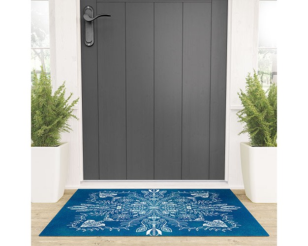 Sunshinecanteen Flores Cyan Welcome Mat Society6