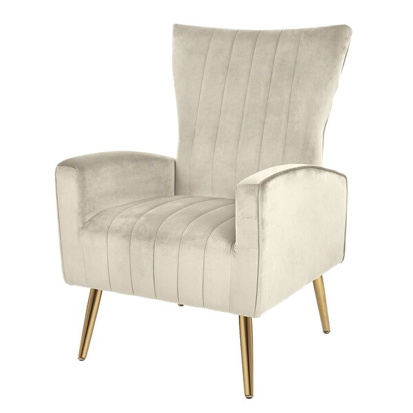 Homylin Accent Chair Velvet Upholstered High Back Armchair