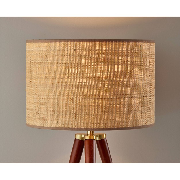 Jackson Table Lamp Walnut Brown Adesso