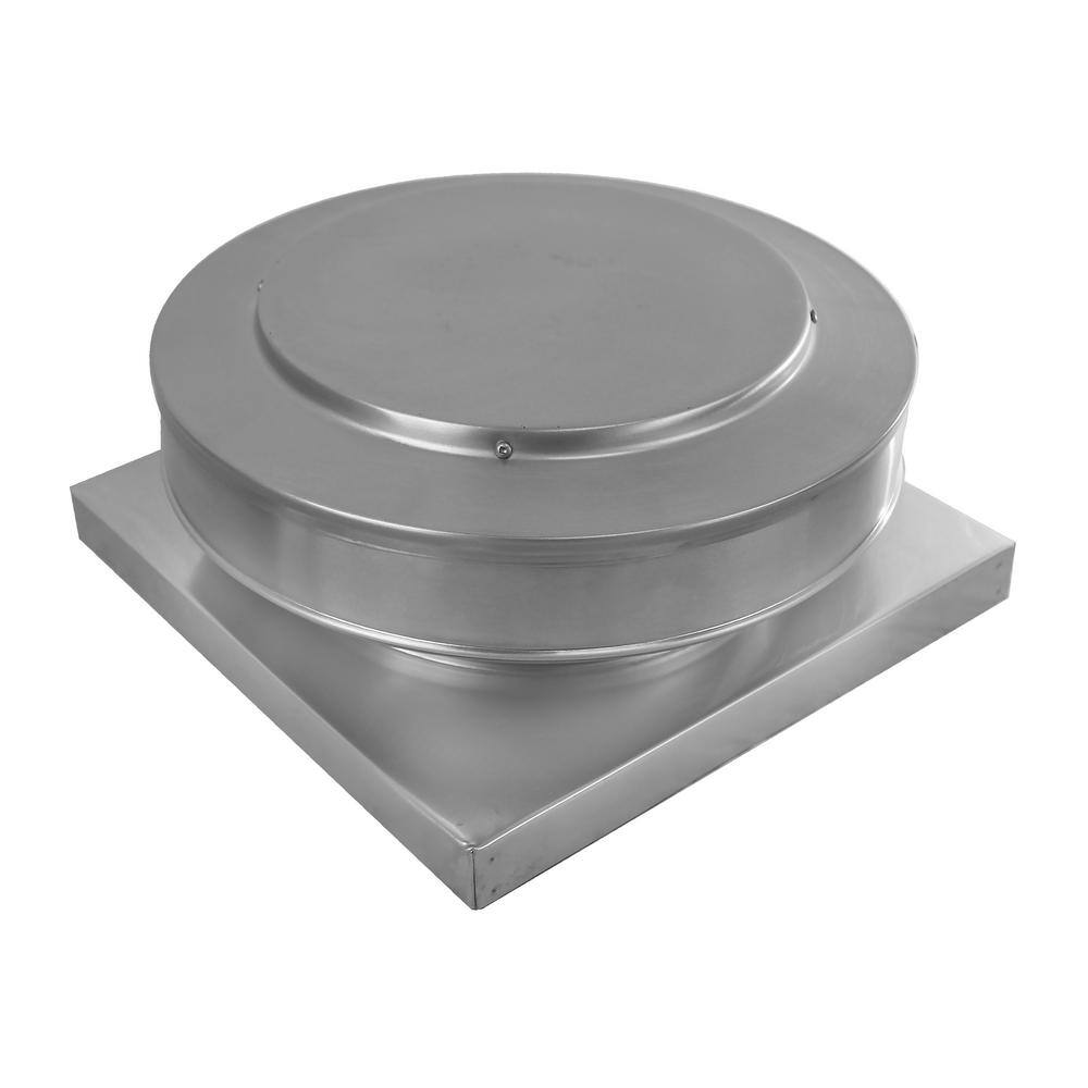 10 in. Dia. Aluminum Round Back Roof Vent with Curb Mount Flange in Mill Finish RBV-10-C2-CMF