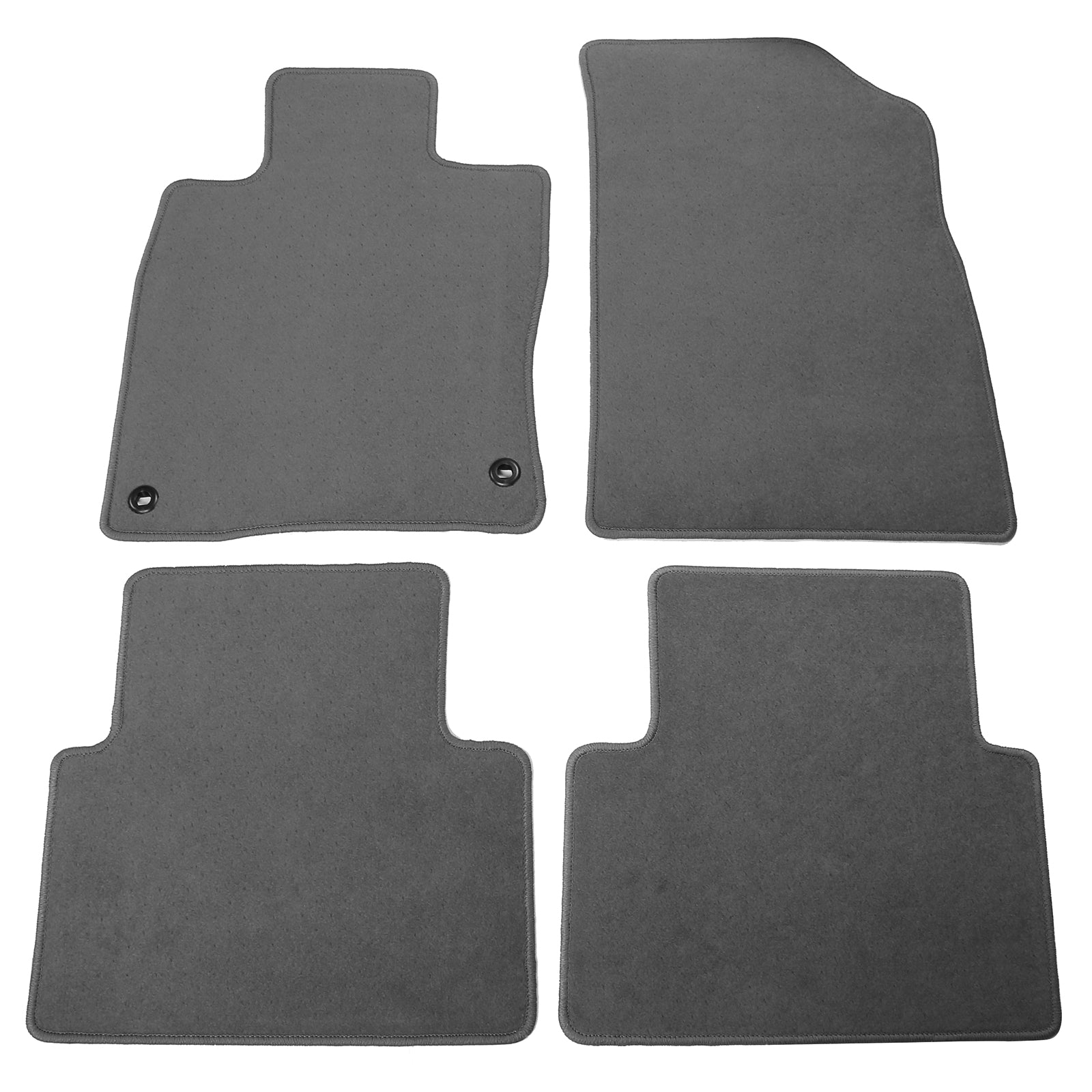 Ikon Motorsports Floor Mats Compatible With 2019-2022 Honda Insight， Gray Nylon Car Auto Front Rear Carpets Liner 4PC Set Protector