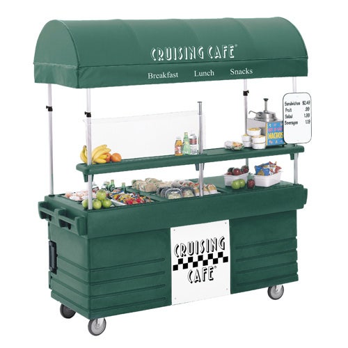 Cambro KVC856C519 CamKiosk Cart with Pan Wells， Kentucky Green