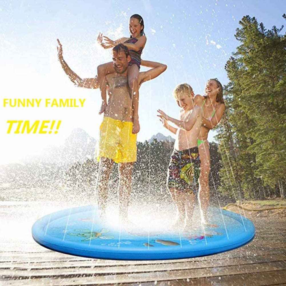 Sprinkle & Splash Play Mat 68" Sprinkler for Kids Outdoor Water Toys Fun for Toddlers Boys Girls Children Outdoor Party Sprinkler Toy Splash Pad