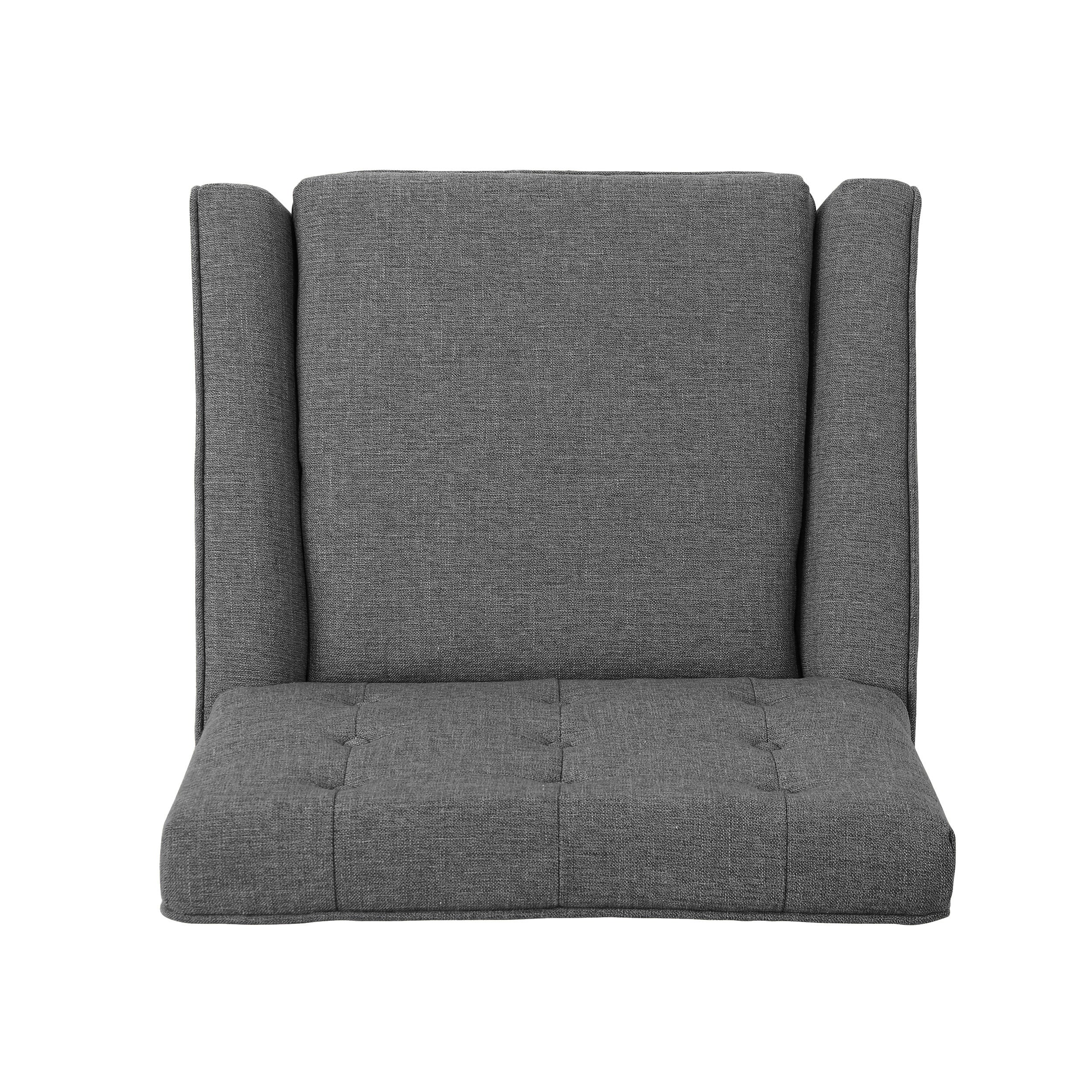 Eilidh Mid-Century Modern Button Tufted Fabric Chair