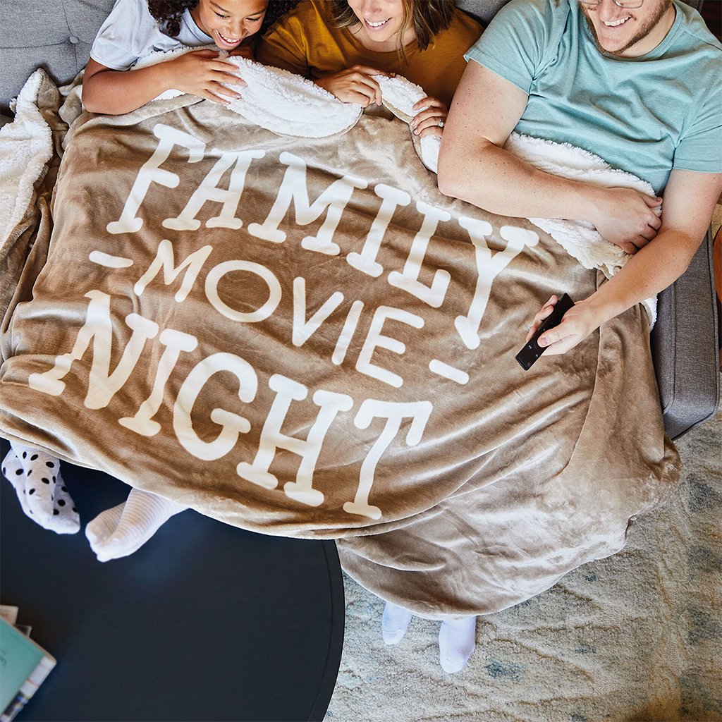 Hallmark   Family Movie Night Oversized Blanket, 60x80