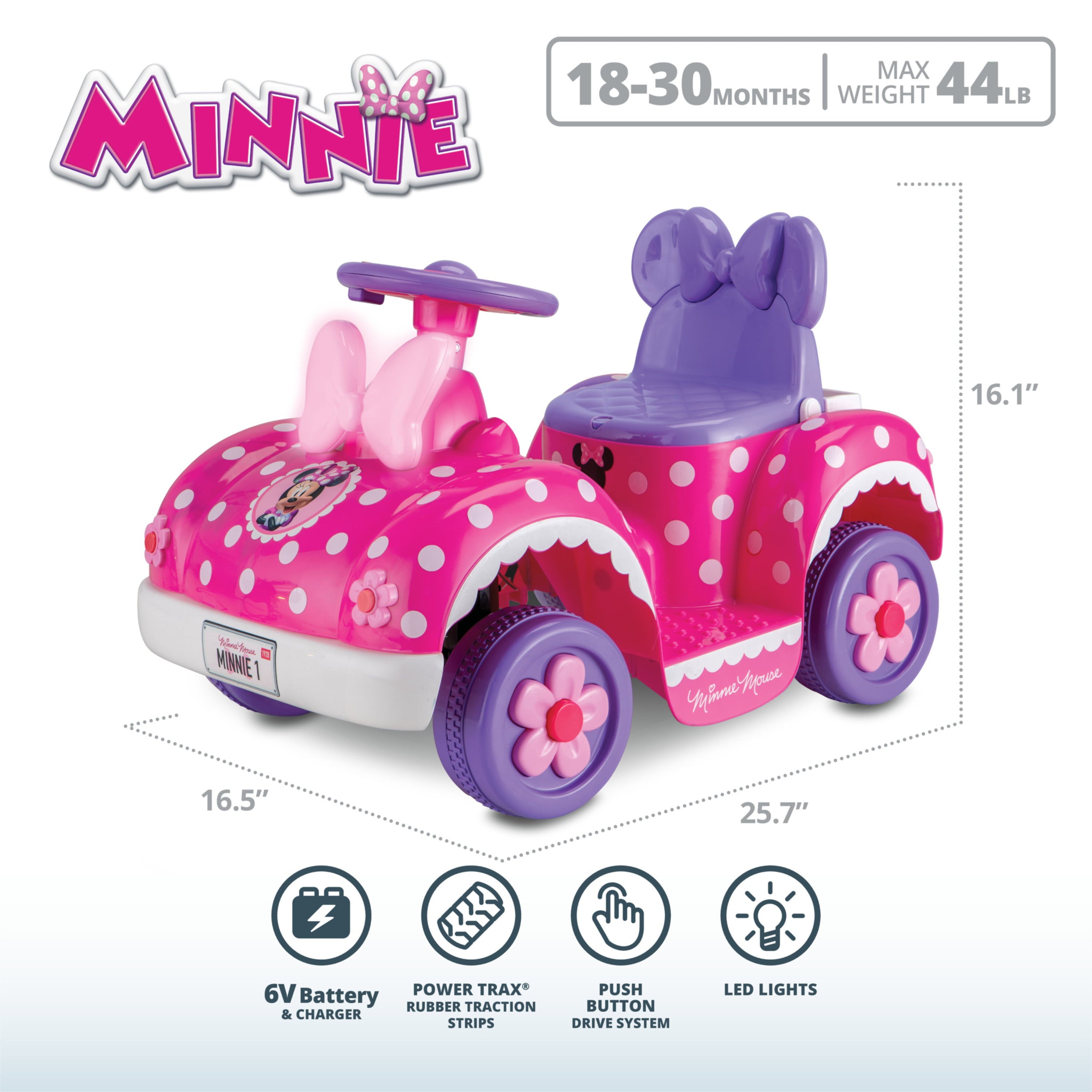 Disney Minnie Mouse Toddler Ride-On Toy