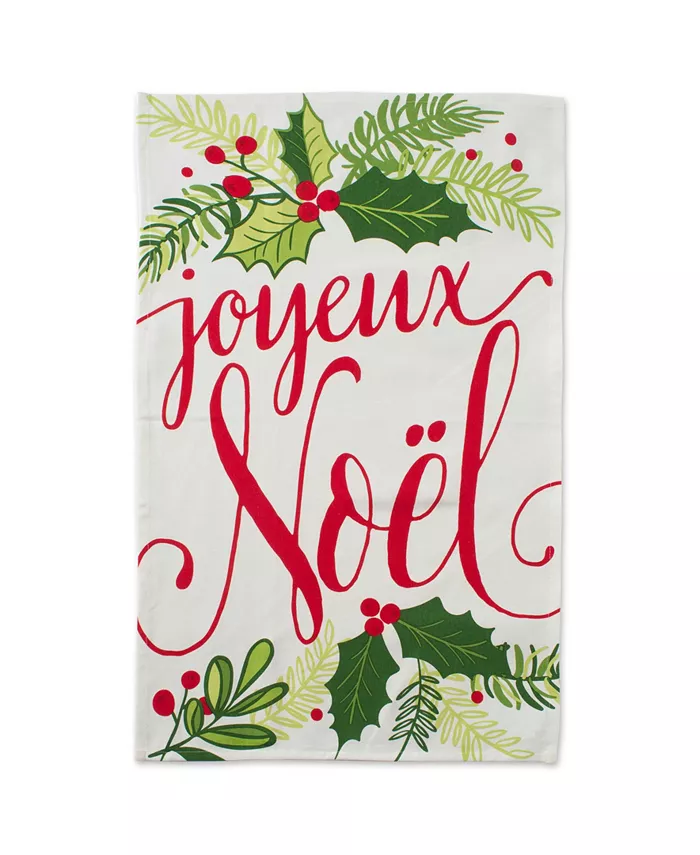 Design Imports Assorted Boughs of Holly Printed Dishtowel Set