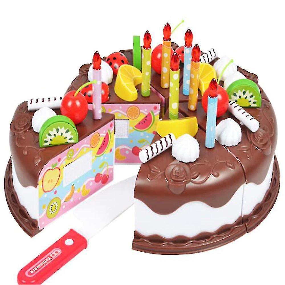 Pretend Fruit Birthday Cake Play Food Toy For Kid