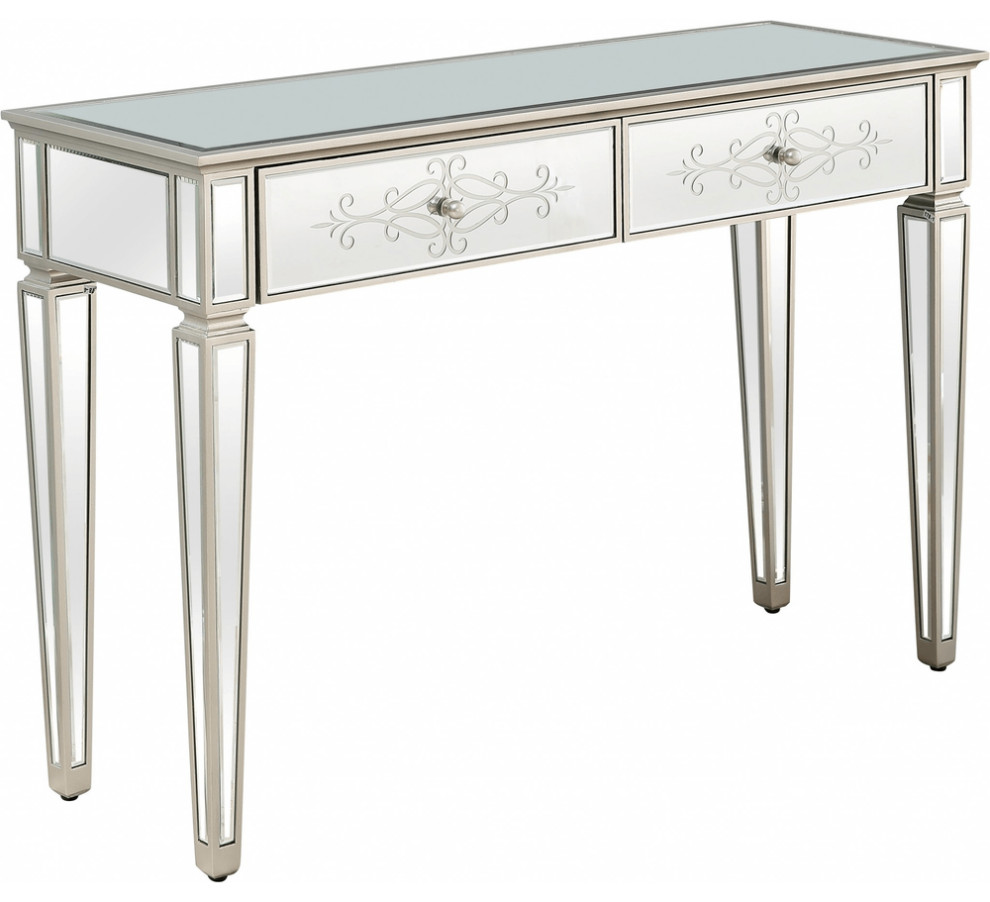 Antiqued Etch Console Table   Transitional   Console Tables   by HomeRoots  Houzz