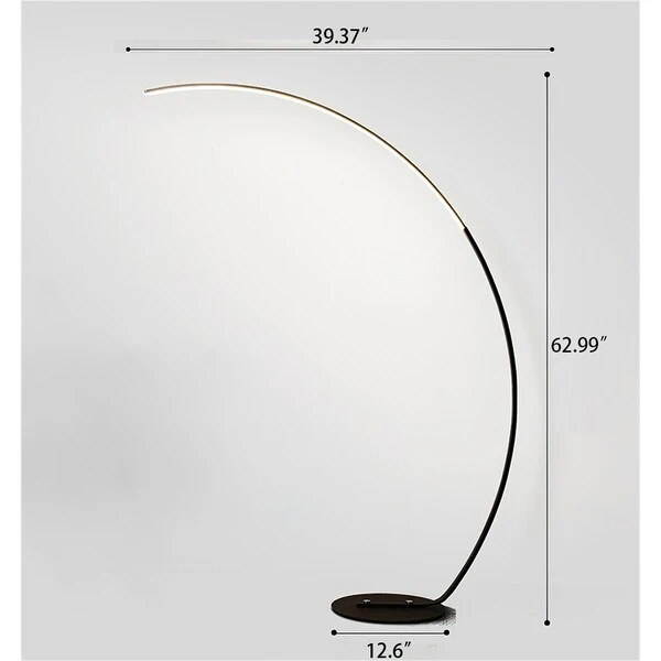 62.99 Inches Metal Arched Floor Lamp