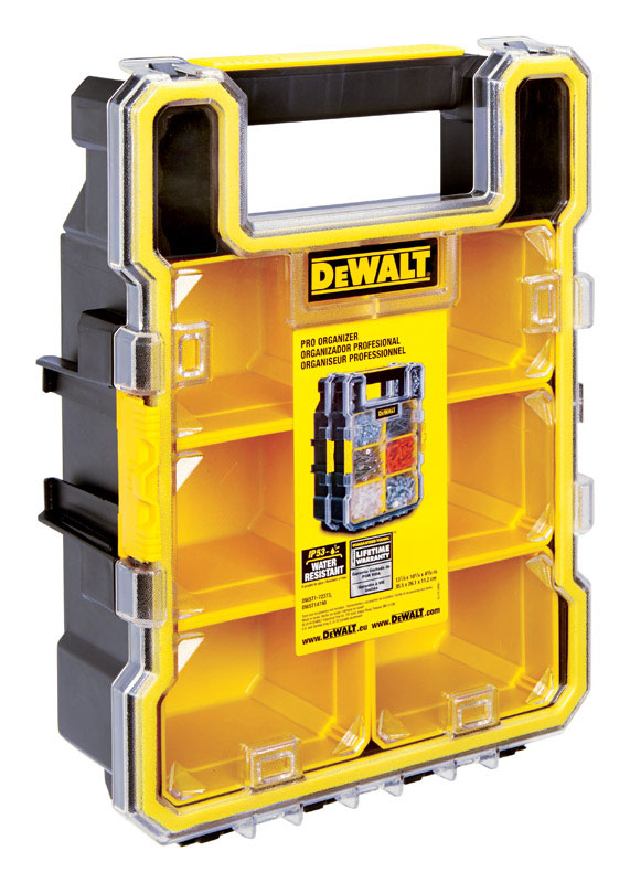 DeWalt 4.56 in. W X 13.66 in. H Storage Organizer Plastic 6 pocket Yellow