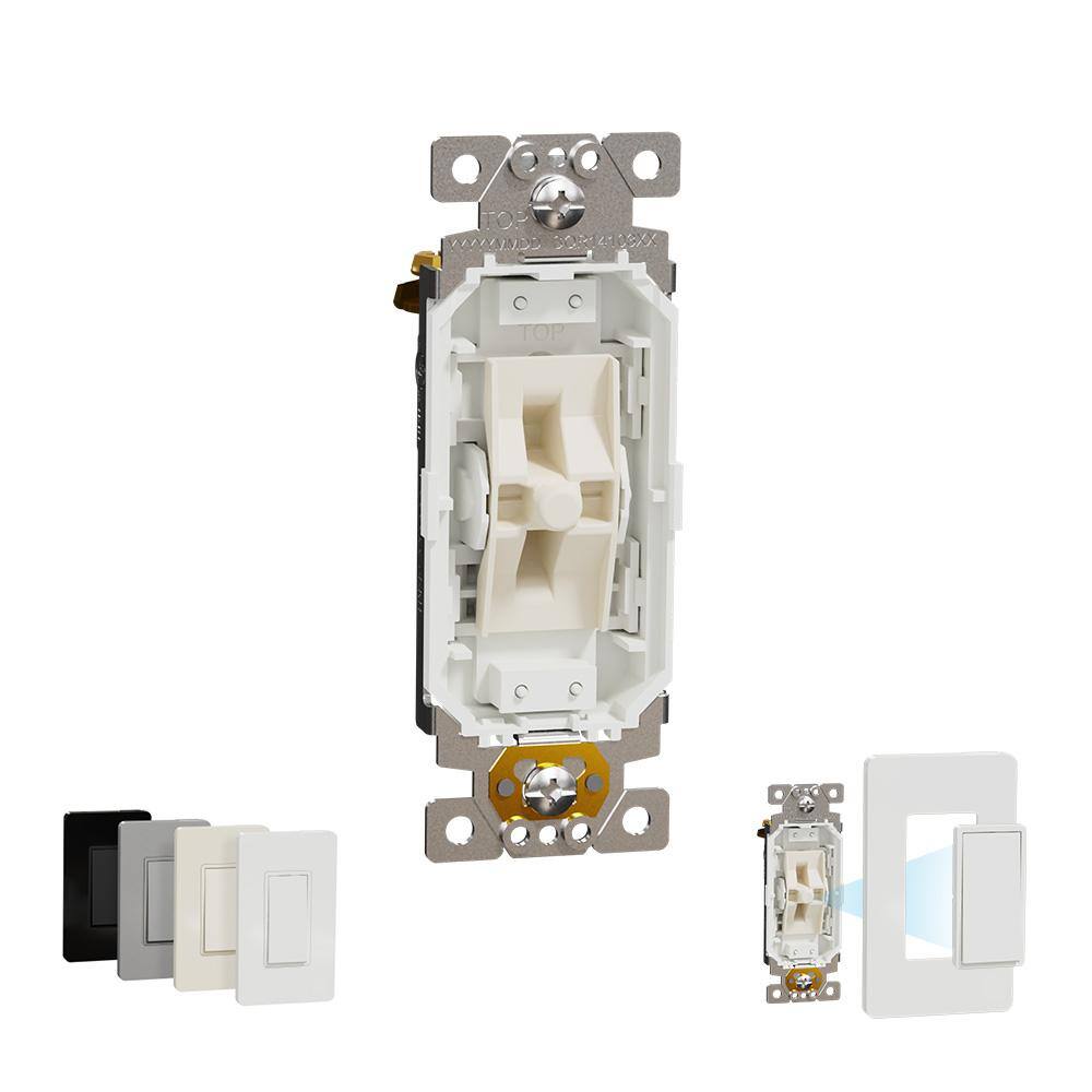 Square D X Series 15 Amp Single-Pole Momentary Switch Module Rocker Back Wire Light Switch (Requires Rocker) SQR14103XX