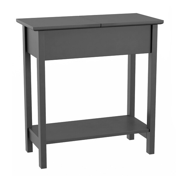 Hastings Home Flip Top End Table with Storage，Set of 2