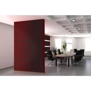 OUTDECO 23.75 in. x 48 in. Black Harmony Hardwood Composite Decorative Wall Decor and Privacy Panel USADLT2-BL