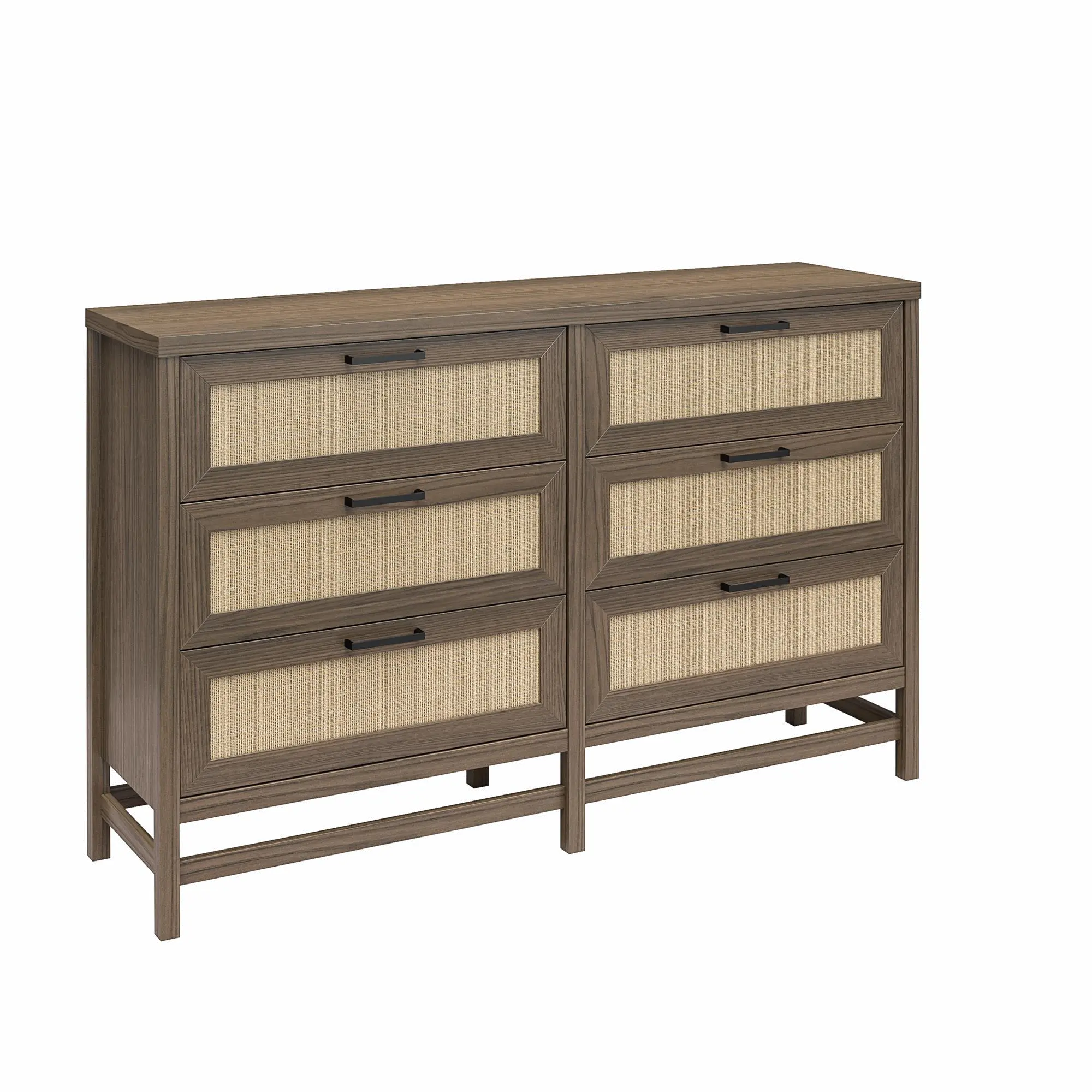 Lennon Brown Six Drawer Dresser