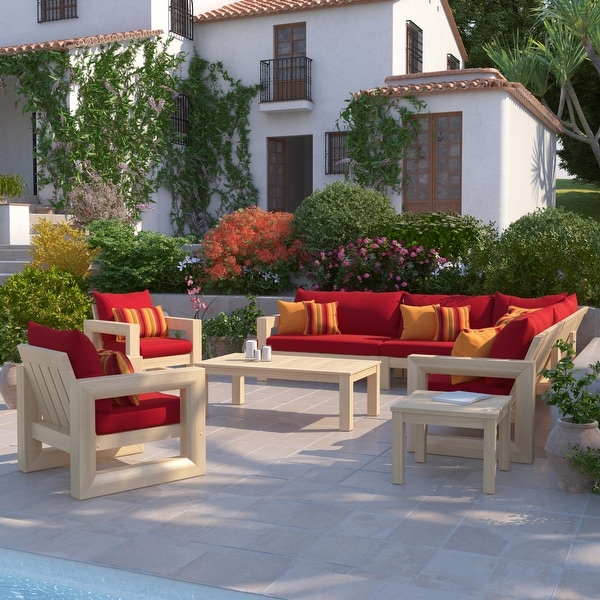 Benson 9 Piece Sunbrella Outdoor Patio Seating Set