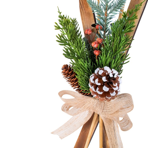 Holiday Skis Artificial Floral Christmas Wall Decor National Tree Company