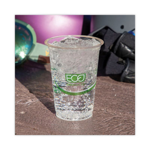 Eco-Products GreenStripe Renewable and Compostable Cold Cups Convenience Pack， 12 oz， Clear， 50/Pack (EPCC12GSPK)