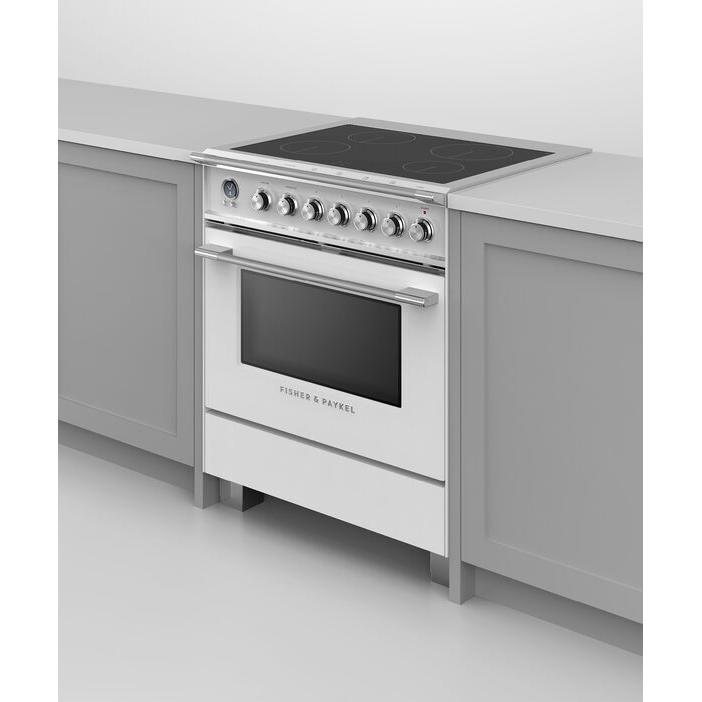 Fisher & Paykel 30-inch Freestanding Electric Range with Induction Technology OR30SCI6W1