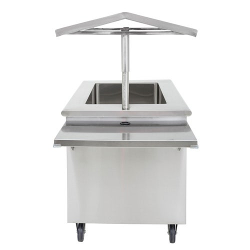 High-Volume Breakfast Cart by Hubert - Double-Sided Stainless Steel Frame