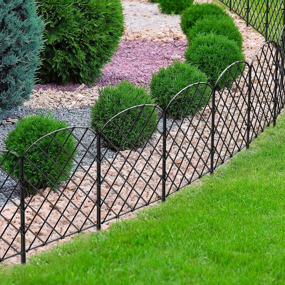 24 in. Metal Decorative Garden Fence (10-Pack) TG-B55H-28