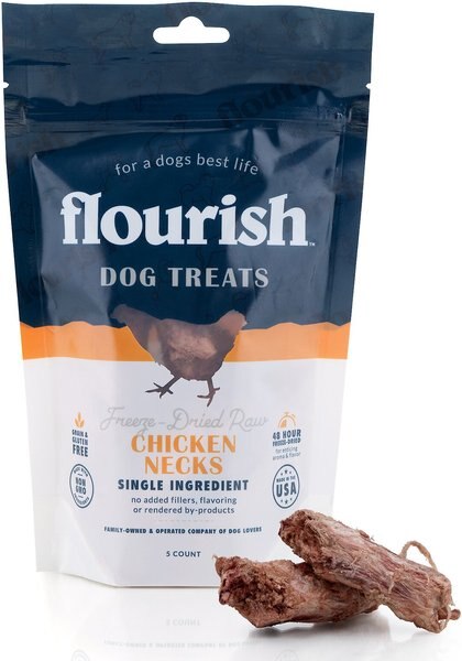 Flourish Chicken Necks Freeze-Dried Dog Treats