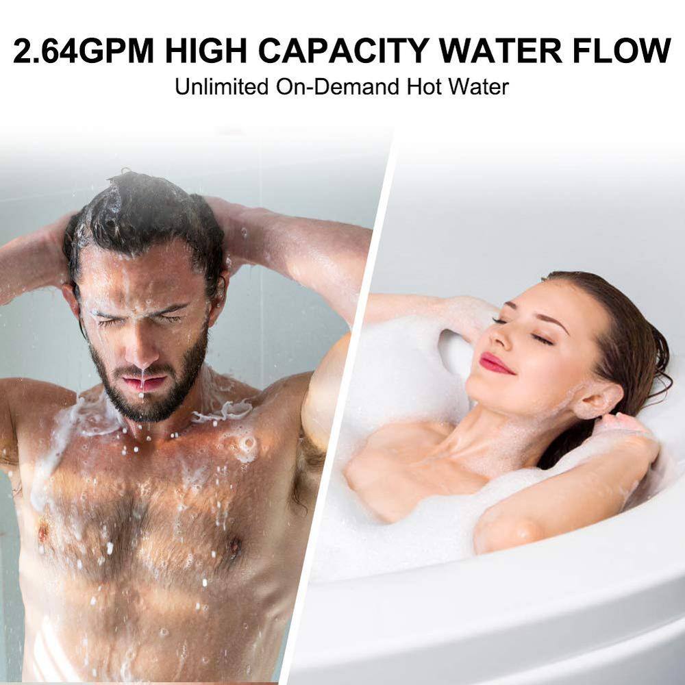 CAMPLUX ENJOY OUTDOOR LIFE Camplux 10L 2.64 GPM Residential High Capacity Color Screen Liquid Propane Gas Tankless Water Heater CM264-N1