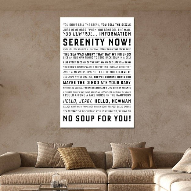 Quotes From The Classic Seinfeld By Simon Lavery Unframed Wall Canvas Icanvas