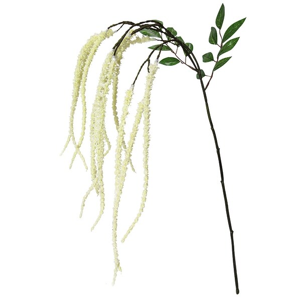 Set of 4 Cream Artificial Hanging Amaranthus Flower Stem Spray 37.5in